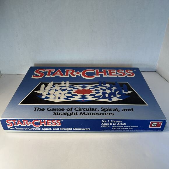 Star Chess Board Game Circular Spiral Straight Maneuvers Complete w/ Box - Picture 1 of 9